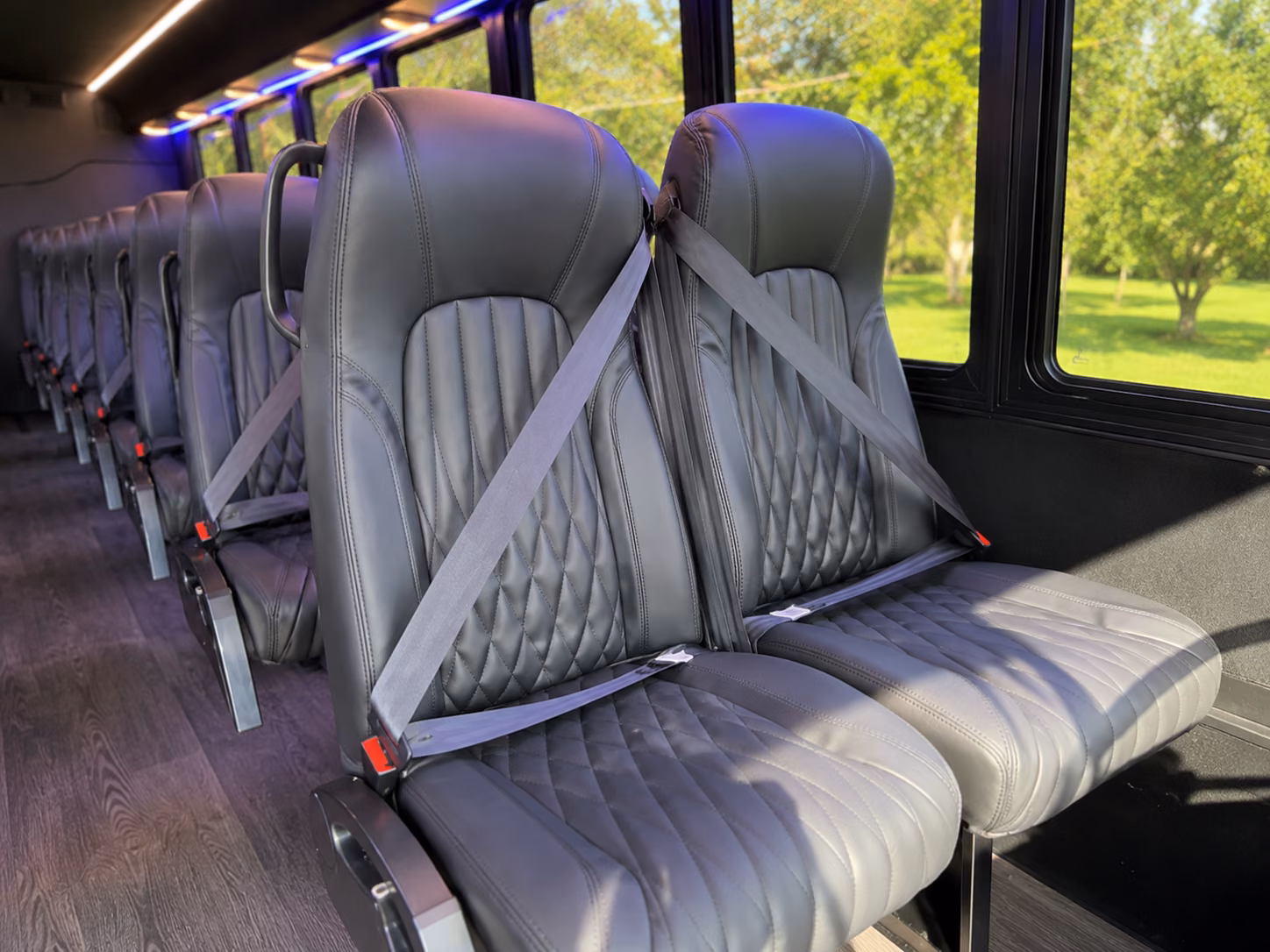 sparks 18 passenger minibus inside