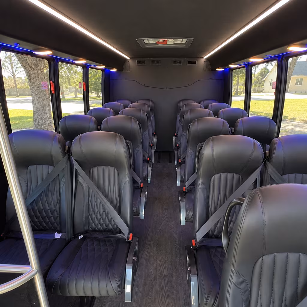 sparks 25 passenger minibus inside