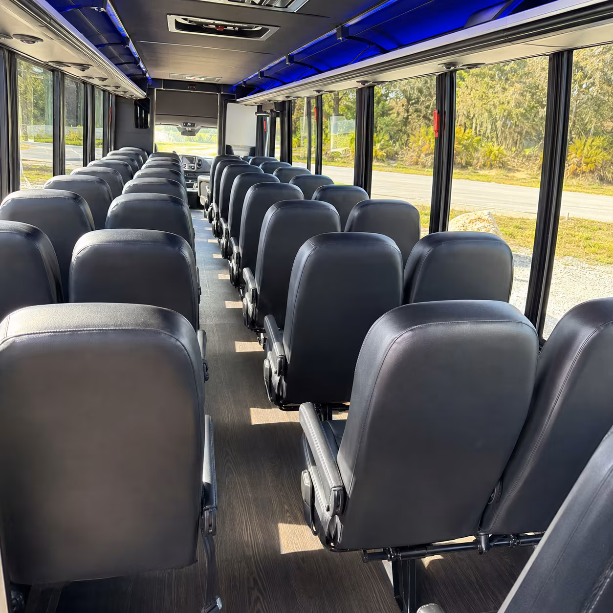 sparks 25 passenger minibus interior
