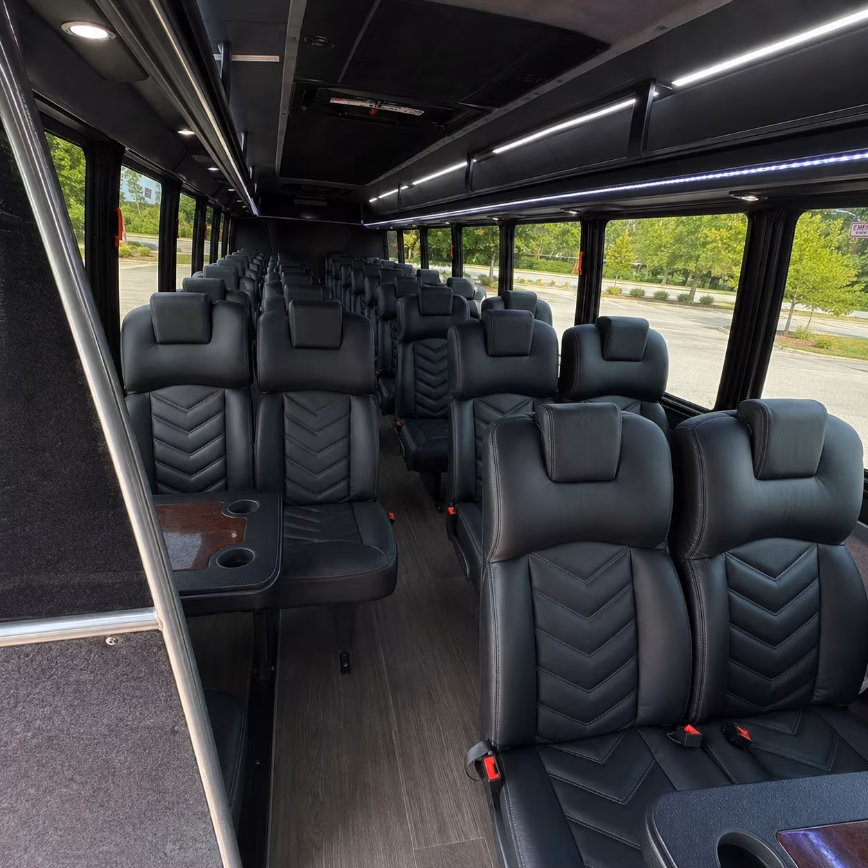 sparks 35 passenger minibus inside