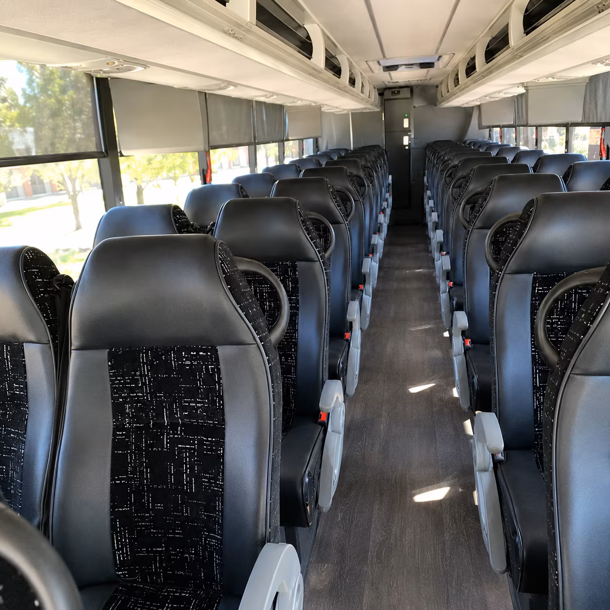 sparks 56 passenger charter bus inside